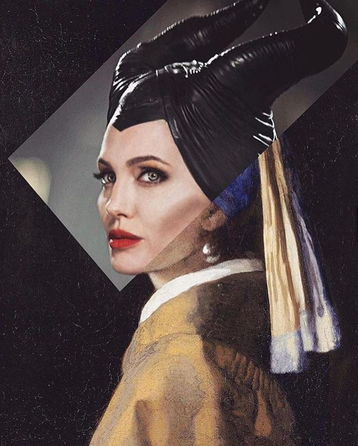 Ertan Atay popkultura klasszikus festmenyek Angelina Jolie