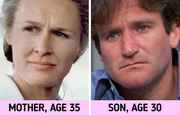 hiressegek szulo gyerek korkulonbseg glenn close robin williams