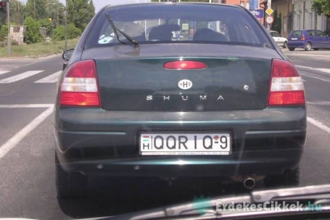 szokatlan eredeti egyeni rendszamok