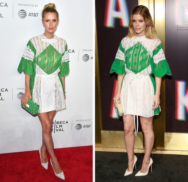 hiressegek ugyanaz a ruha nicky hilton rotschild kate mara