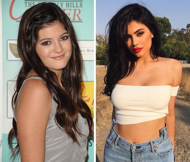 hiressegek fiatalon regen es most Kylie Jenner