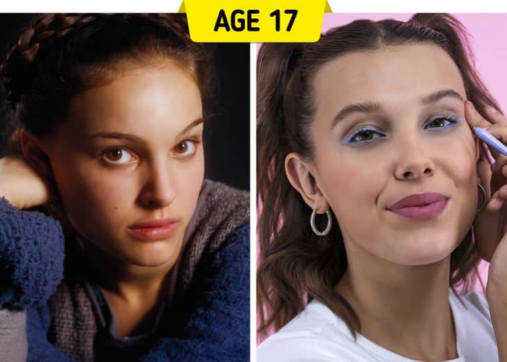 hiressegek ikonok regen es most natalie portman millie bobbie brown