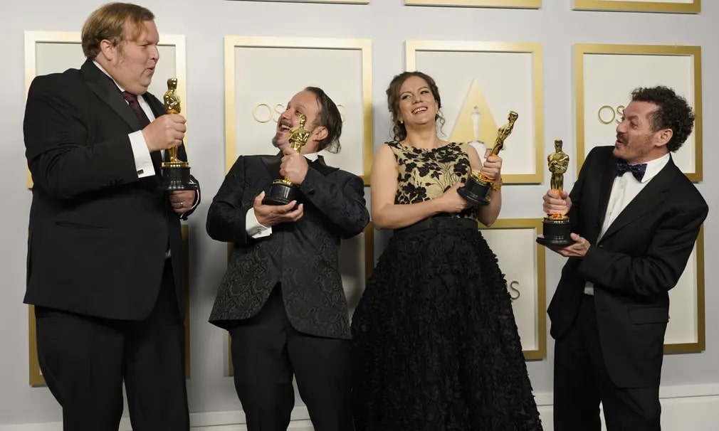 oscar 2021, oscar dij, Phillip Bladh, Carlos Cortés, Michelle Couttolenc, Jaime Baksht, a metal csendje, legjobb hang