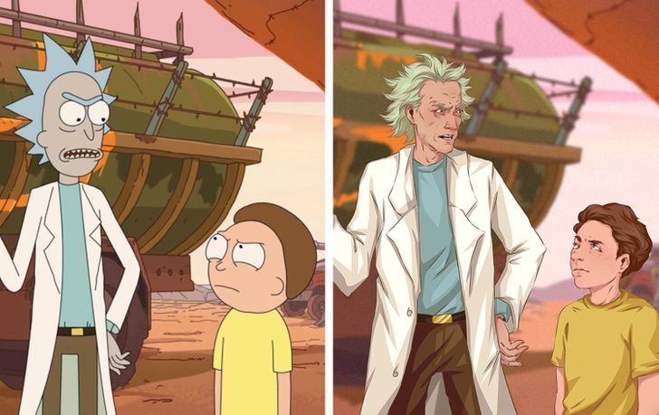 realisztikus rajzfilm szereplok rick es morty
