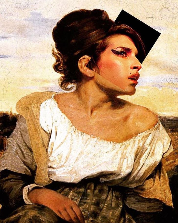 Ertan Atay popkultura klasszikus festmenyek Amy Winehouse