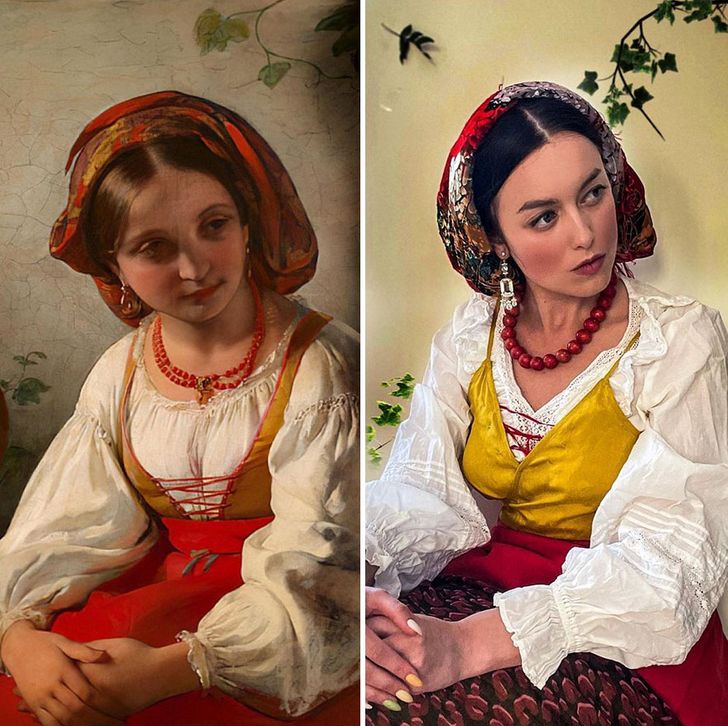 Young Italian Girl, Friedrich von Amerling / Fotó: Olga Tolstunova / Instagram