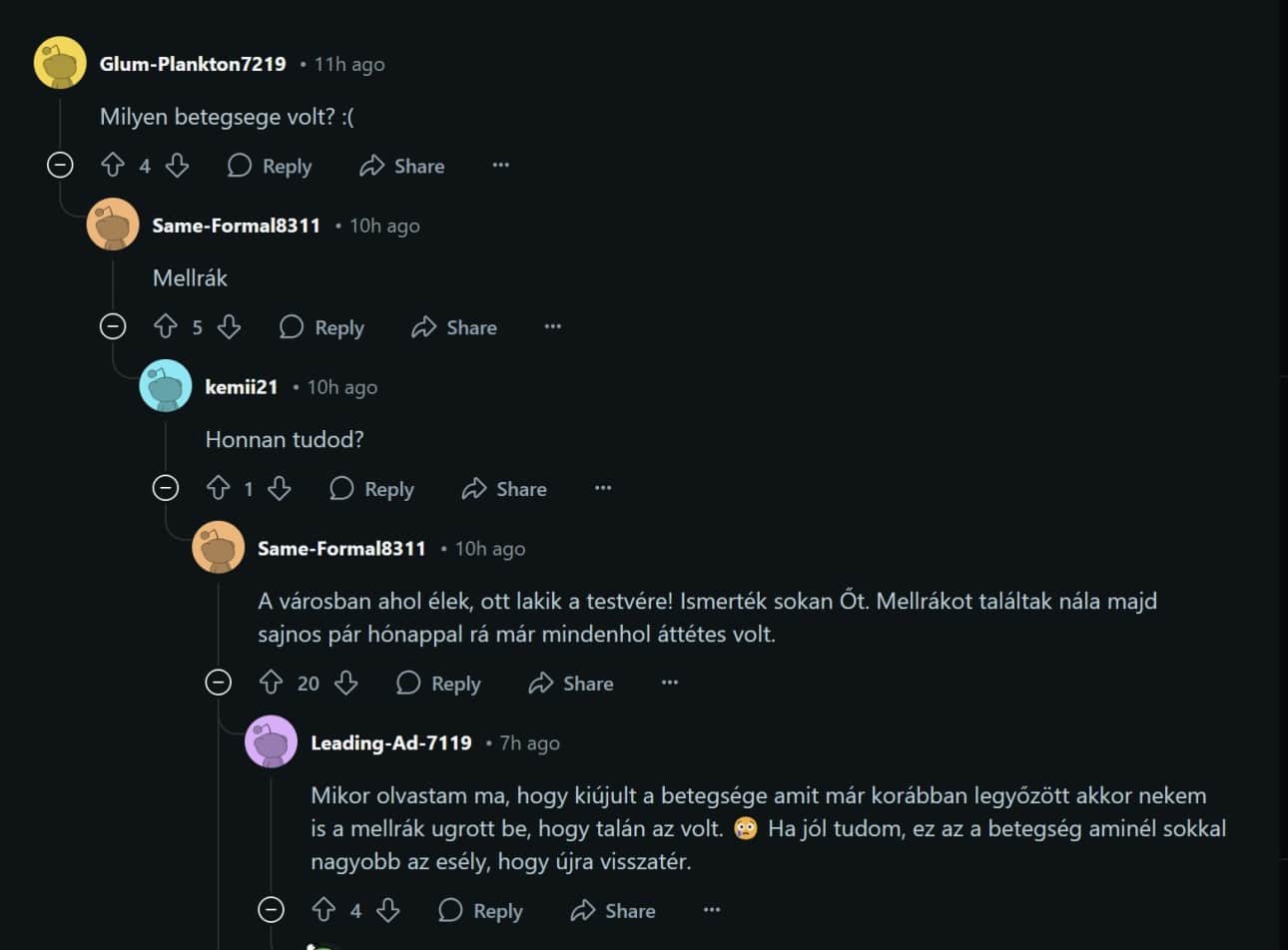 benyi ildiko betegsege reddit