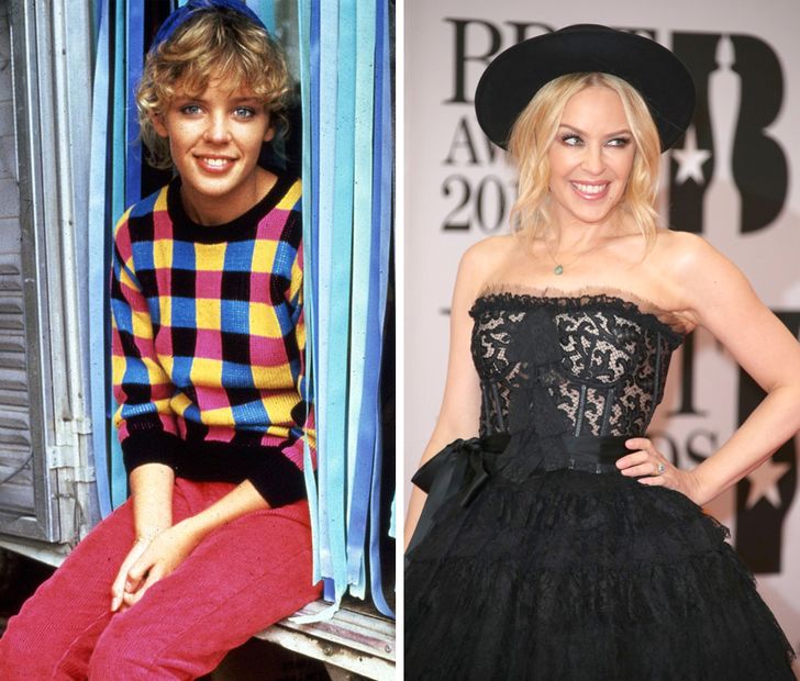 hiressegek fiatalon regen es most Kylie Minogue