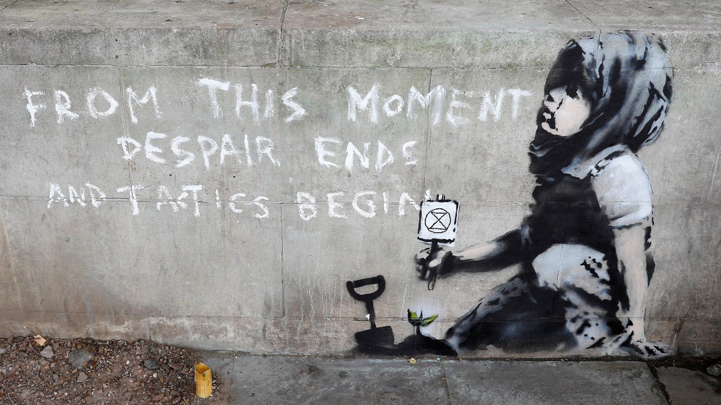 banksy ko%CC%88rnyezetve%CC%81delem extinction rebellion banksy ke%CC%81p londoni banksy