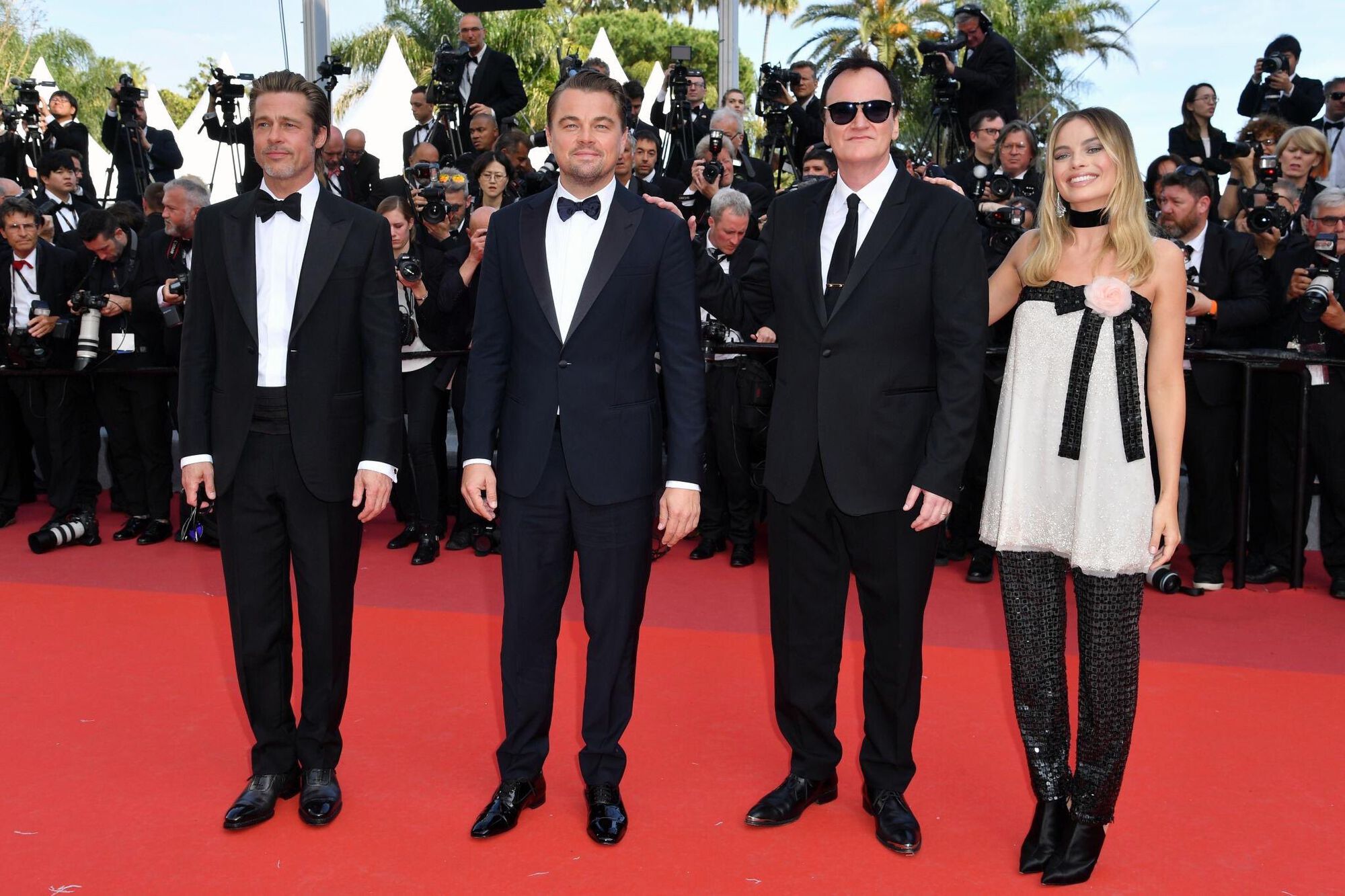 Brad Pitt Leonardo Dicaprio Quentin Tarantino Margot Robbie Volt Egyszer Egy Hollywood Film Cannes 2019