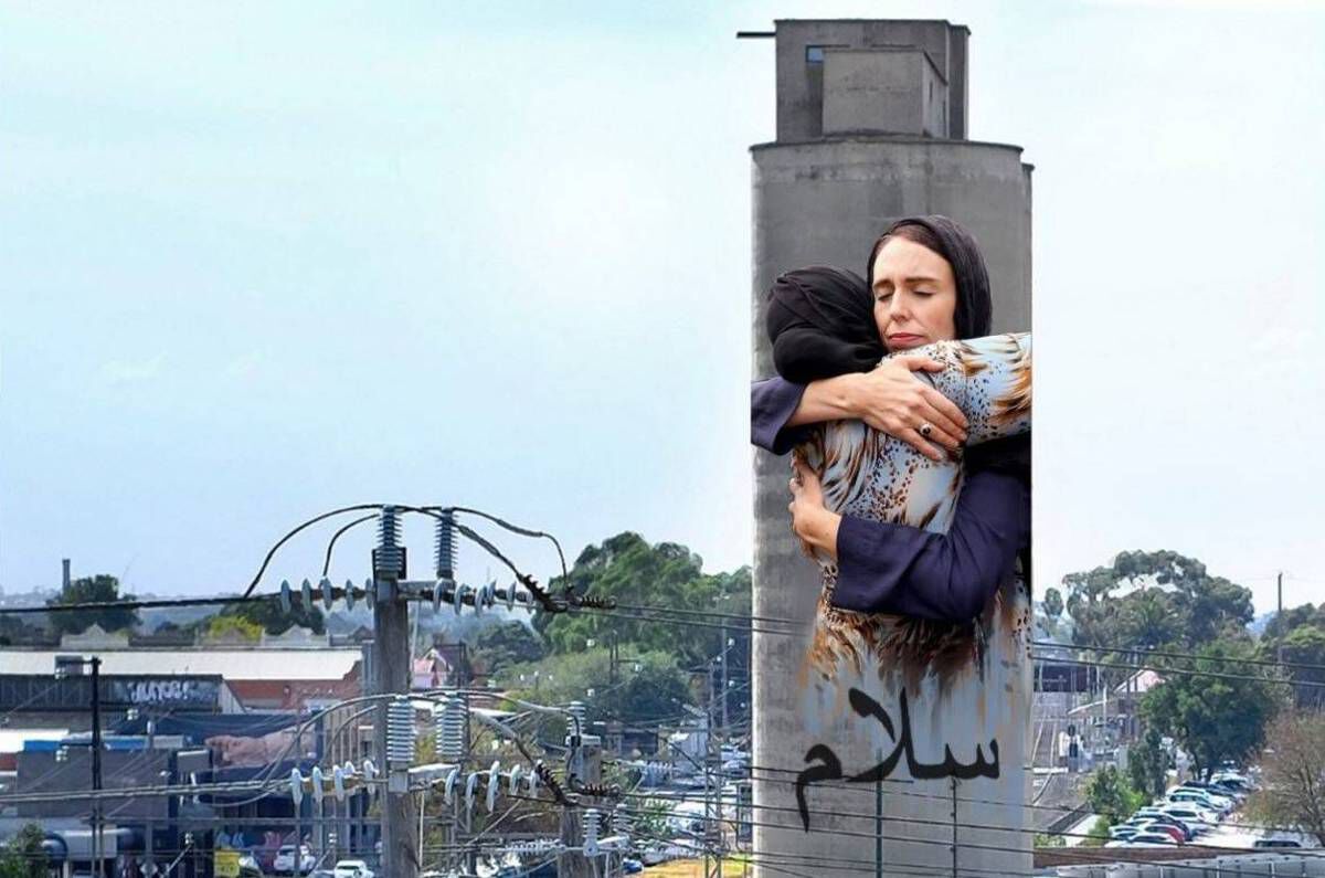 jacinda ardern jacinda ardern falfestme%CC%81ny Loretta Lizzio christchurch i terrorta%CC%81mada%CC%81s street art