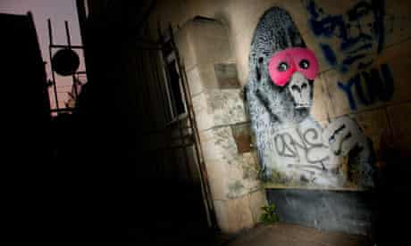 Banksy Gorilla In Pink Mask