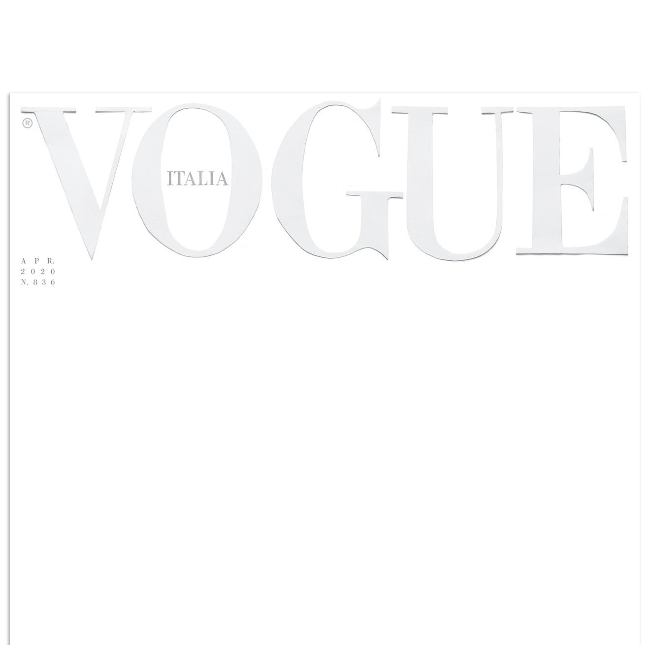 Vogue Italia Fehér Cimlap 2