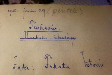 Kétmillió forintért árverezik el a Tüskevár eredeti, tintával írt kéziratát