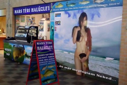 A szegedi halbolt durván túltolta a szexizmus szekerét a meztelen reklámmal