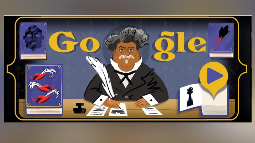Alexandre Dumas google doodle