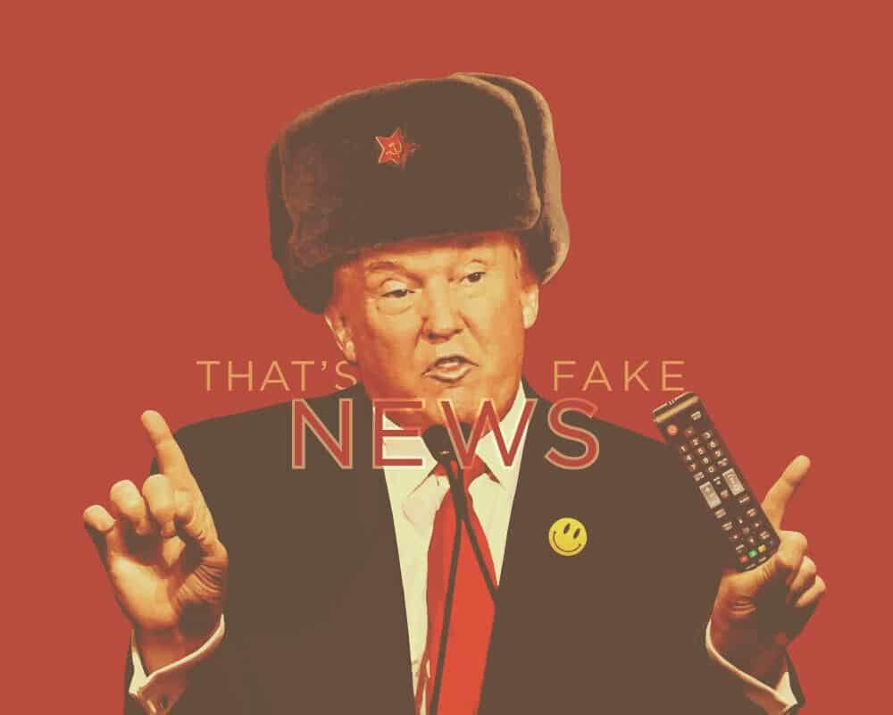 Donald Trump Fake News Manmade Art Print