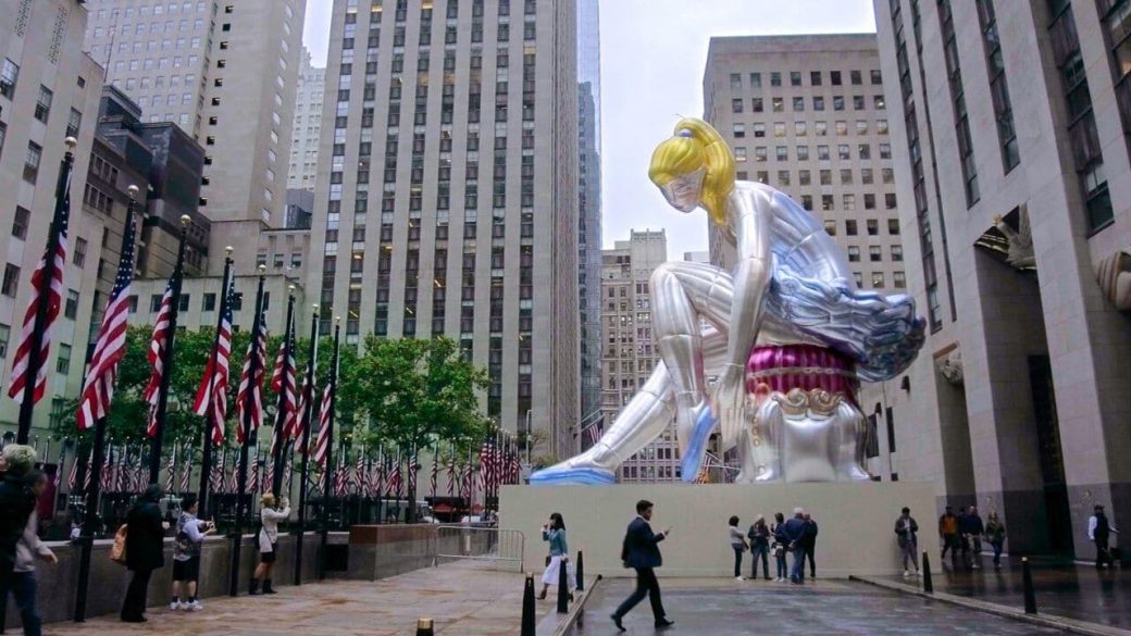 Jeff Koons balerinaszobor Rockefeller Center galerista