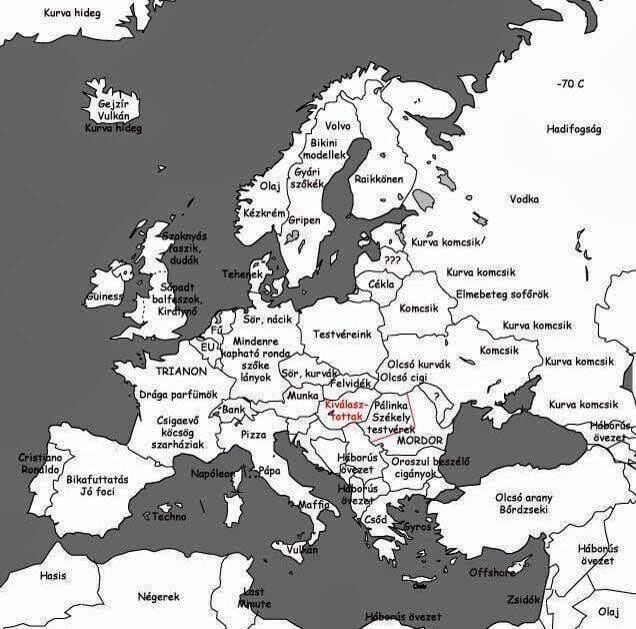 Magyar Emberek Eloiteletei Terkep Europa