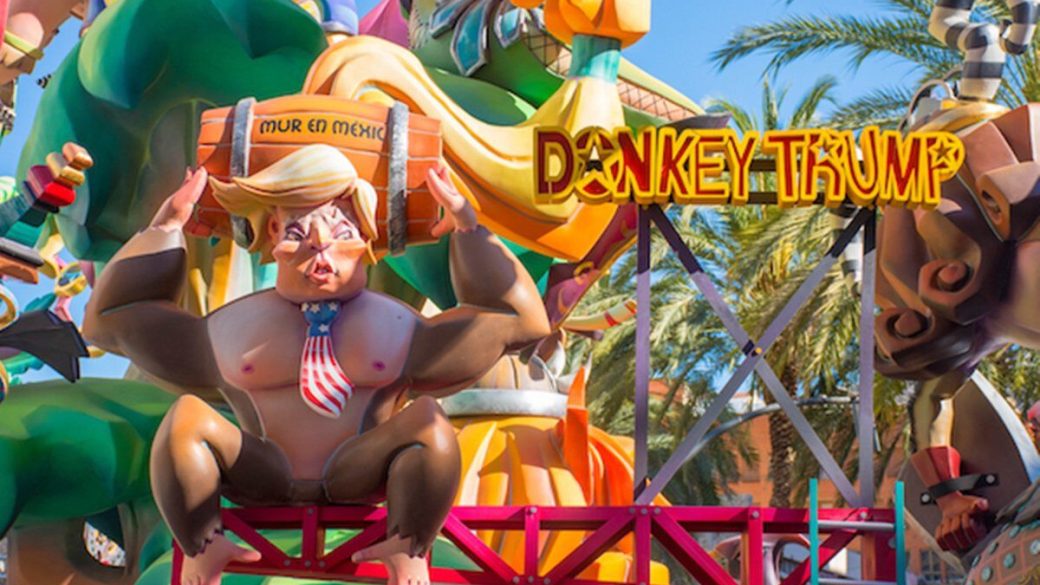 President Donald Trump Nintendo Donkey Kong Fallas Festival 1 designtaxi