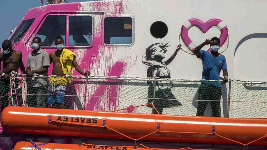 banksy migrans hajo