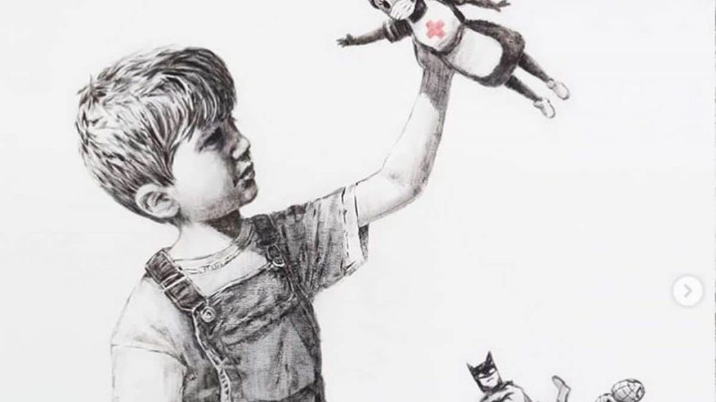 banksy uj kep egeszsegugyi dolgozok koronavirus