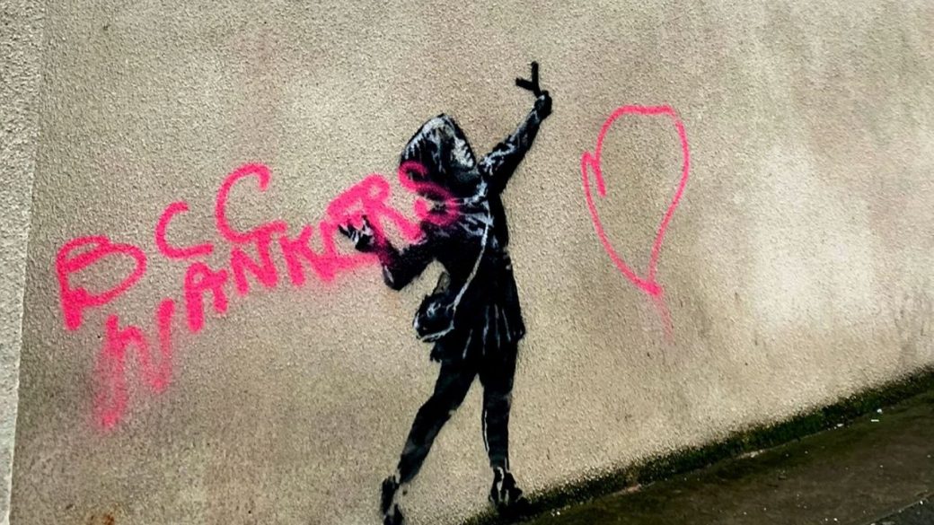 banksy valentin nap rongalas bristol