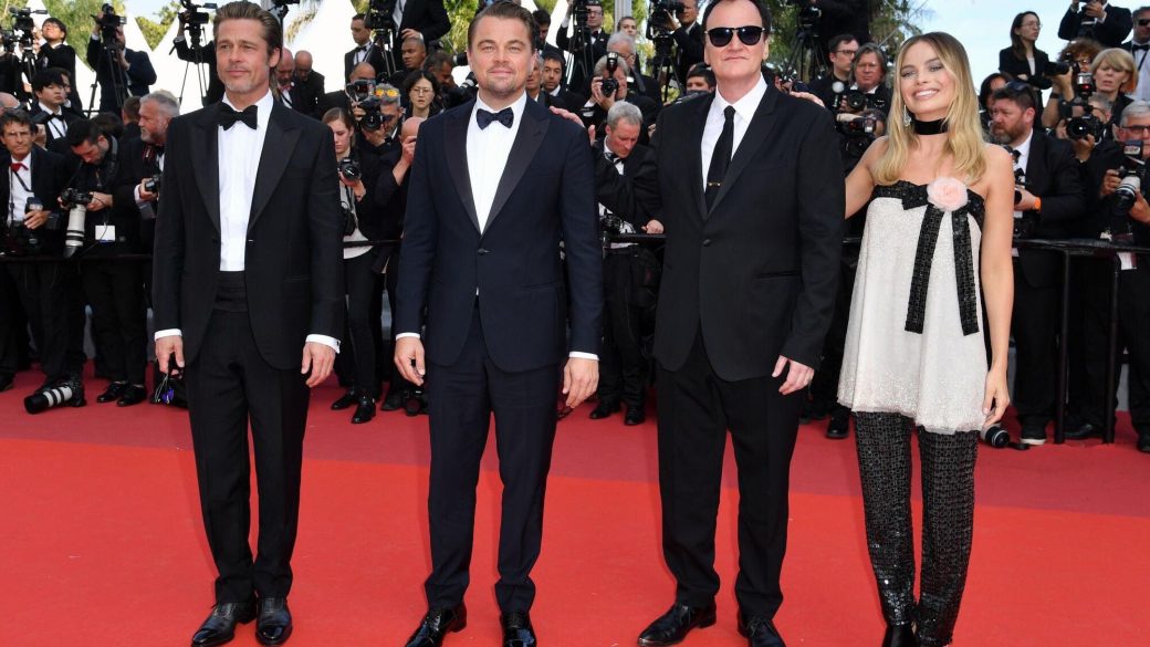 brad pitt leonardo dicaprio quentin tarantino Margot Robbie volt egyszer egy hollywood film cannes 2019