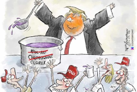 Nick Anderson Pulitzer-díjas művész szerint Trump egy nevetséges, kamaszodó tekintélyelvűség