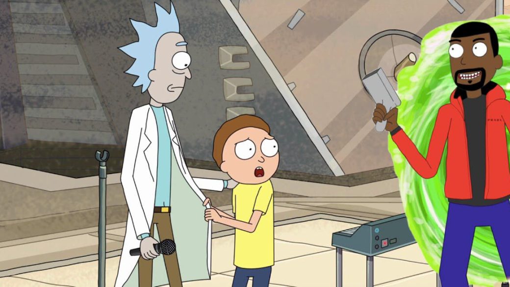 rick es morty kanye west