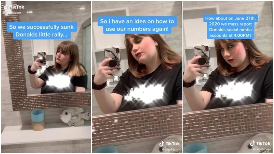 tiktok trollkodas trump