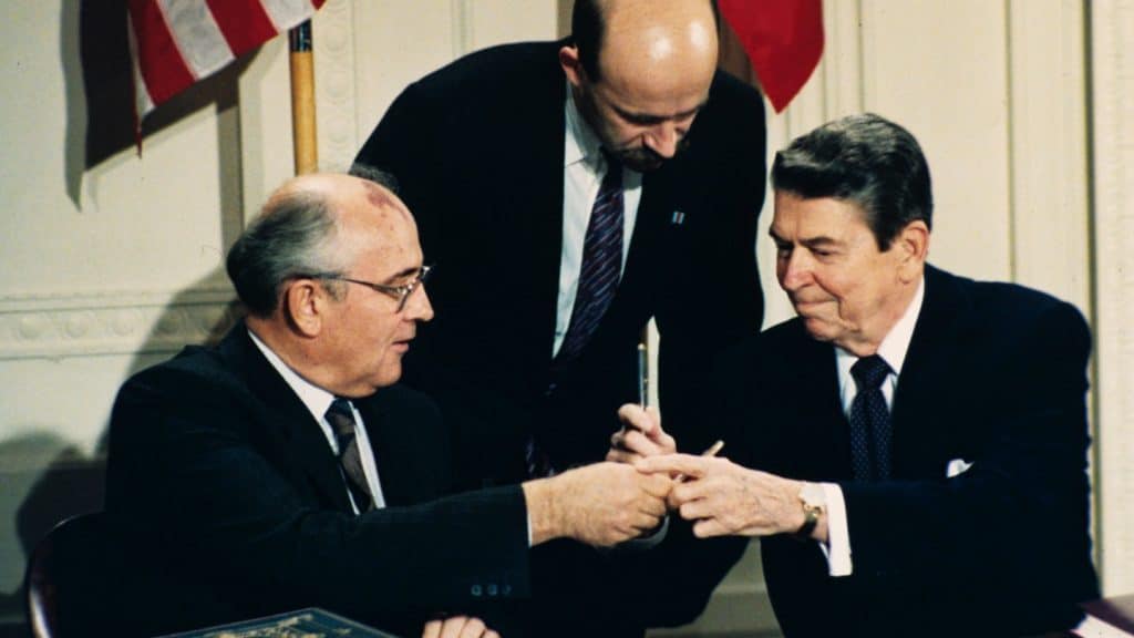 Mihail Gorbacsov Ronald Reagan Chistopher Waltz Michael Douglas Rejkavik Film 1
