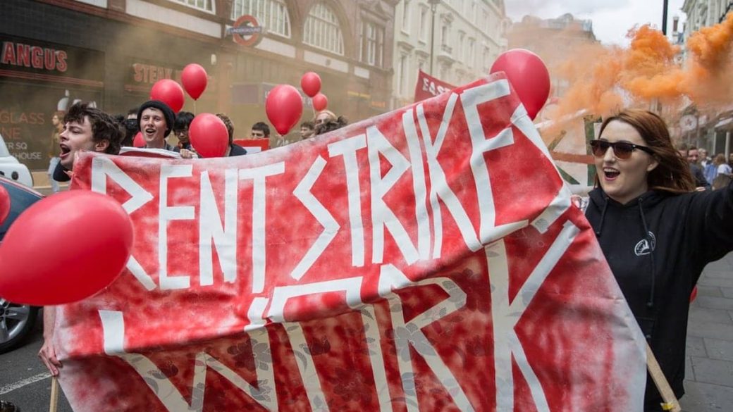 rent strike anglia berleti sztrajk koronavirus hallgatok