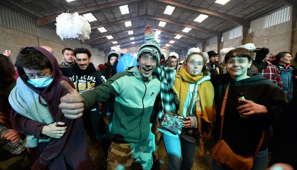 lieuron franciaorszag rave party szilveszter buli illegalis rave