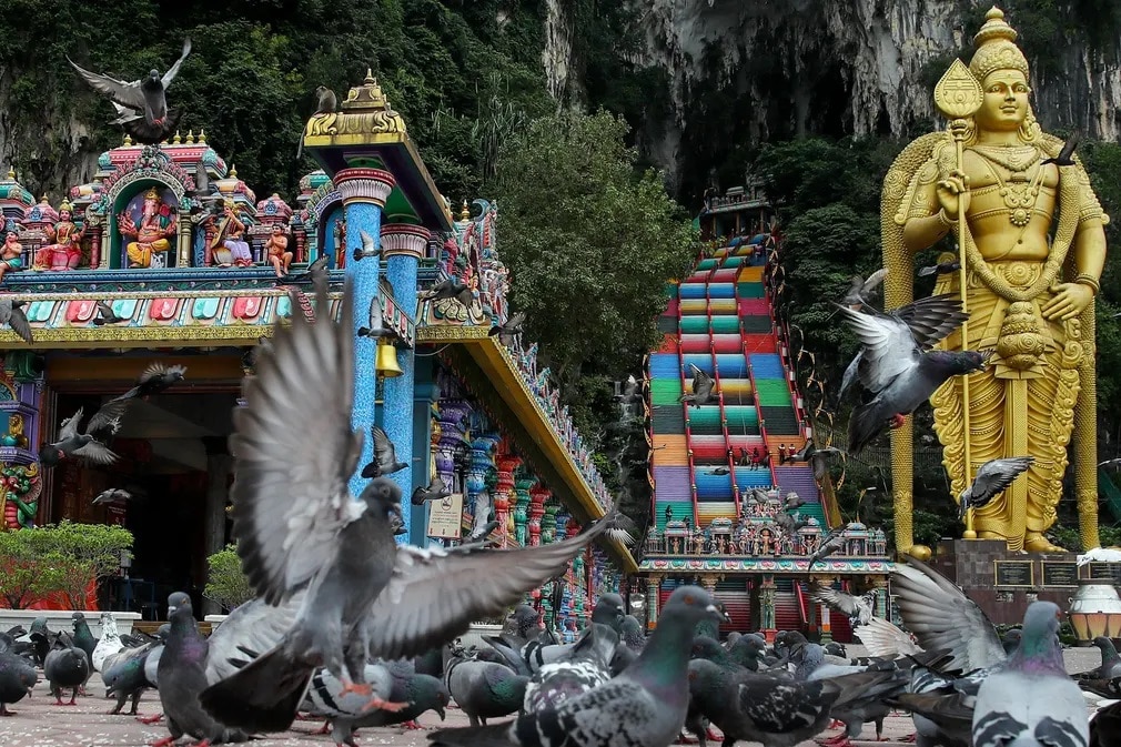 Malajzia Szines Lepcsok Hindu Vallas Turizmus Templom Nap Fotoja