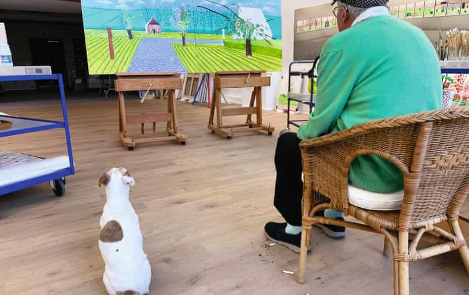 david hockney kiallitas normandiai kepek
