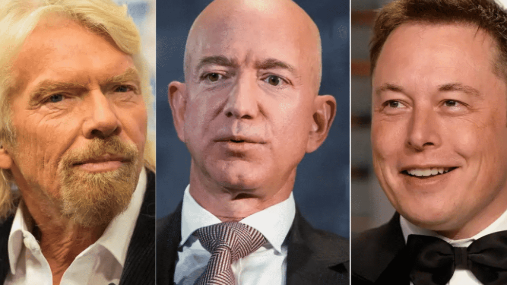 milliardosok urverseny urturizmus szendioxid kibocsatas legszennyezes richard branson jeff bezos elon musk