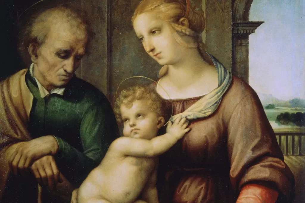 Raphael A Szent Csalad Festmeny