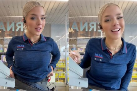 A szupermarketben énekel és táncol az ALDI „szupermodellje”