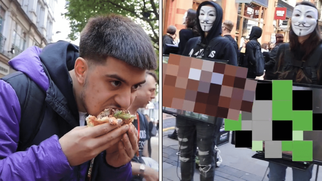 yourajokeman tiktok vegan tuntetes hamburger