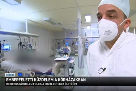 Az M1 úgy forgatott a Honvédkórház koronavírusos intenzív osztályáról, hogy közben az egyik betegágyon egy elhunyt feküdt