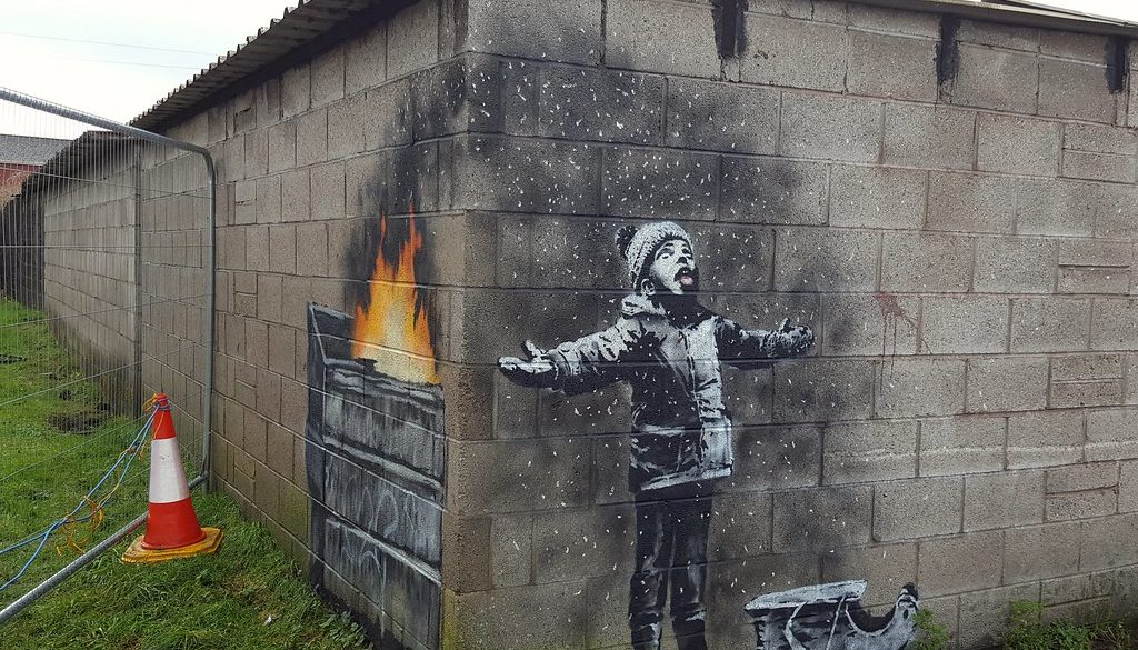 port talboti banksy falfestmeny