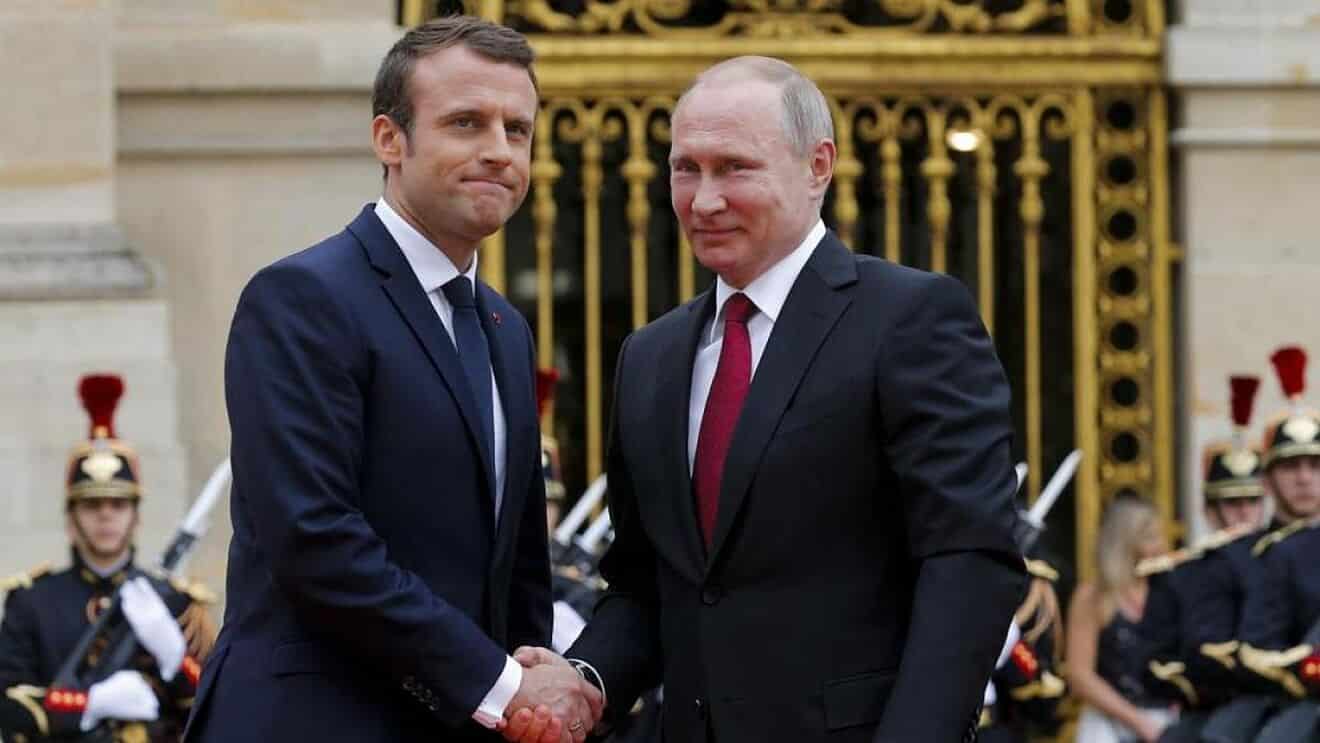 Emmanuel Macron Vlagyimir Putyin Telefontárgyalás Orosz-Ukrán Háború