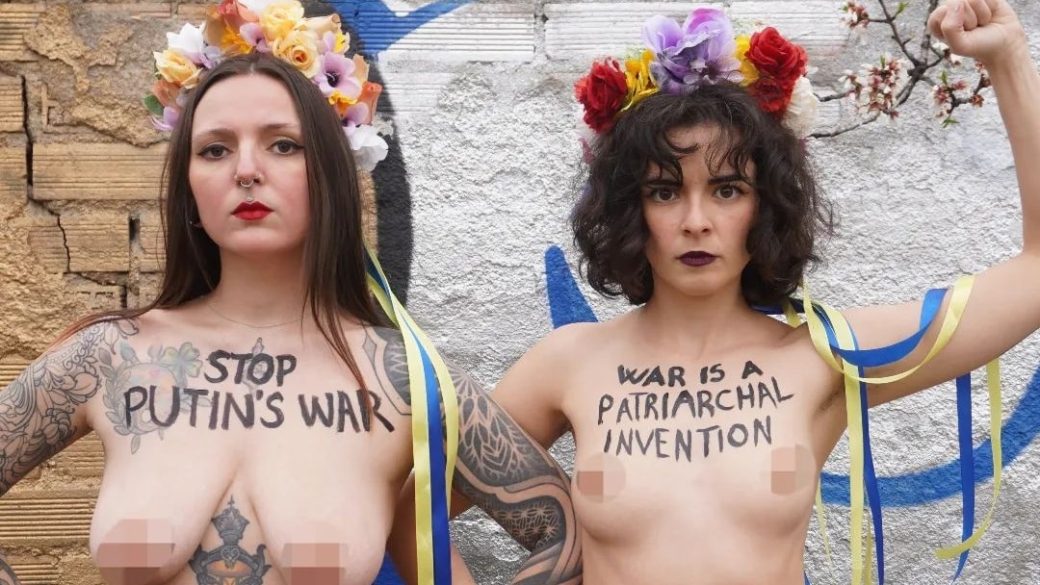 femen feminista csoport putyin ellenes tuntetes orosz ukran haboru