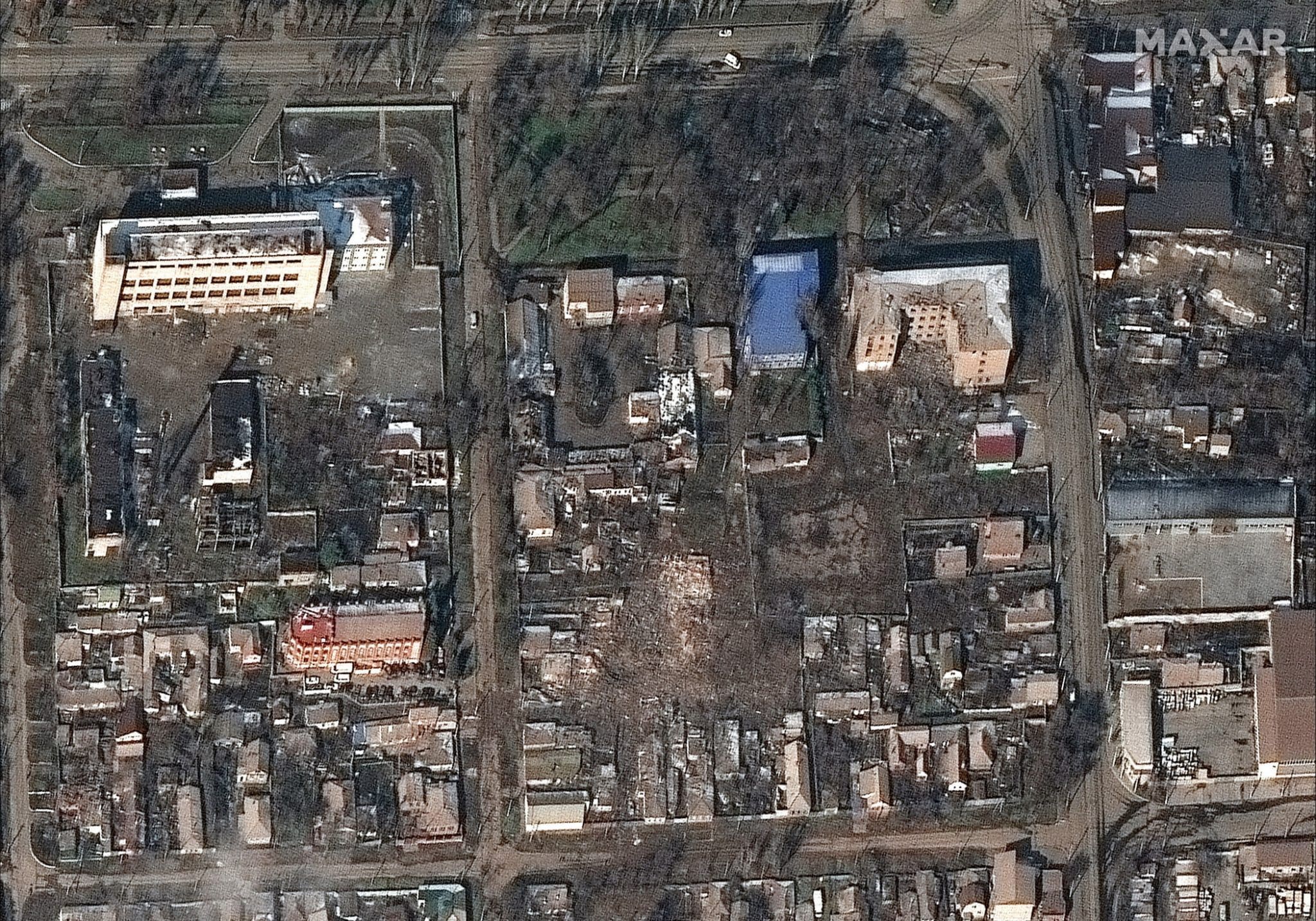 orosz-ukrán háború mariupol műholdkép