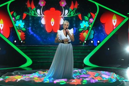 Tóth Gabi népi motívumokban pompázott a TV2 jótékonysági gáláján