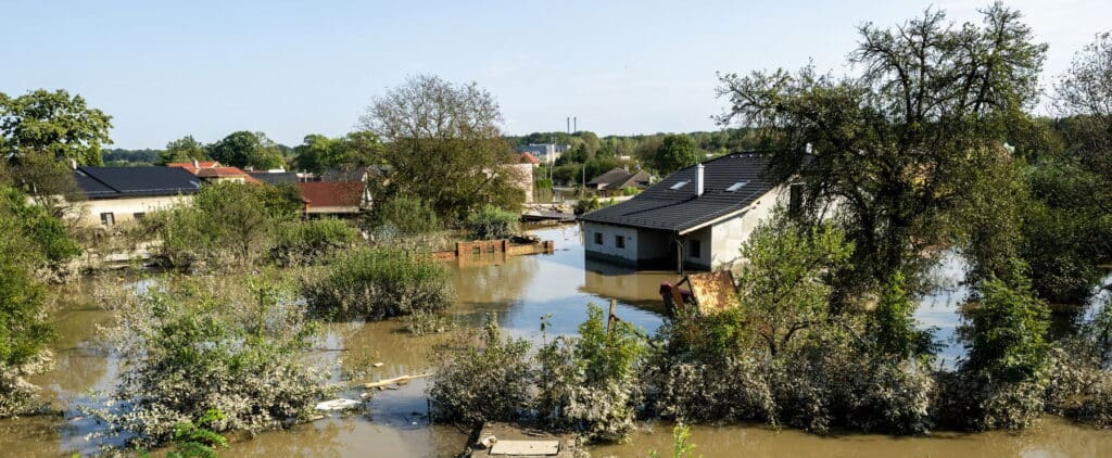 Městská Část Nová Ves, Zatopená, Zaplavená, Voda, Dům, Domy, Povodně, Záplavy, Následky, Škody