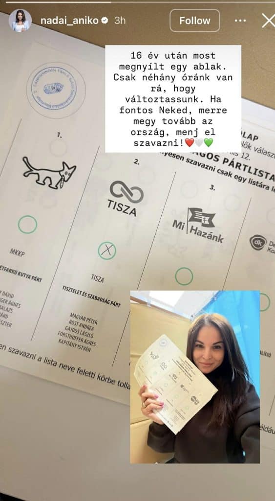 Nadai Aniko Szavazat Tisza