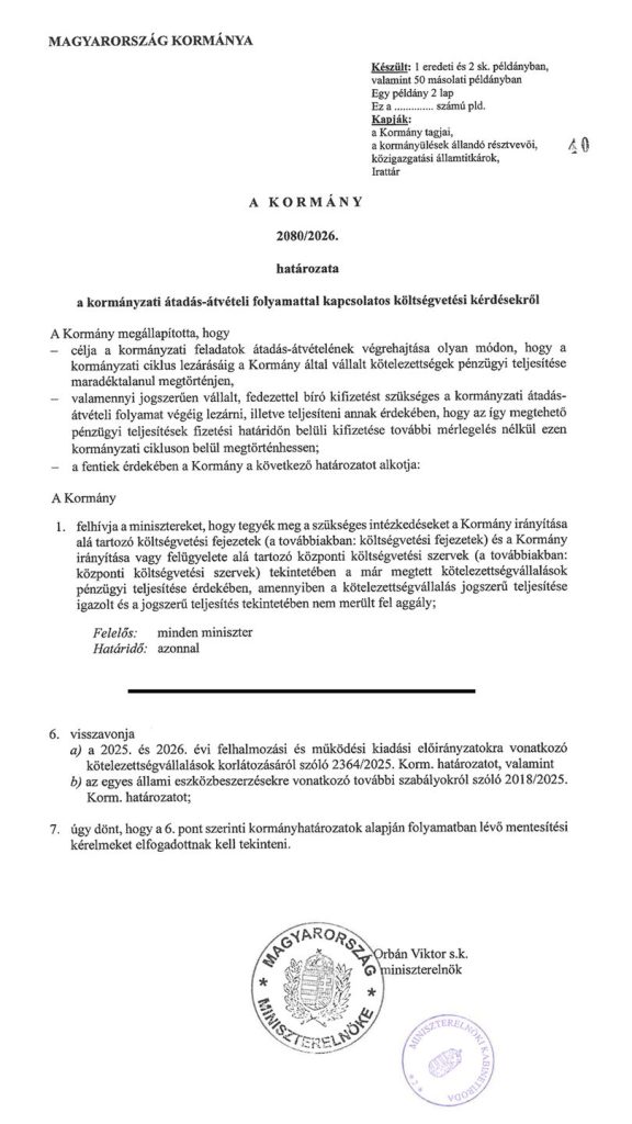 orban viktor titkos dokumentum kifizetesek valasztas 2026
