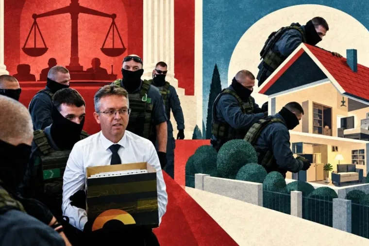 A letartóztatásáról tárgyalt a bíróság, miközben a nyomozók Hankó Balázs otthonát fésülték át